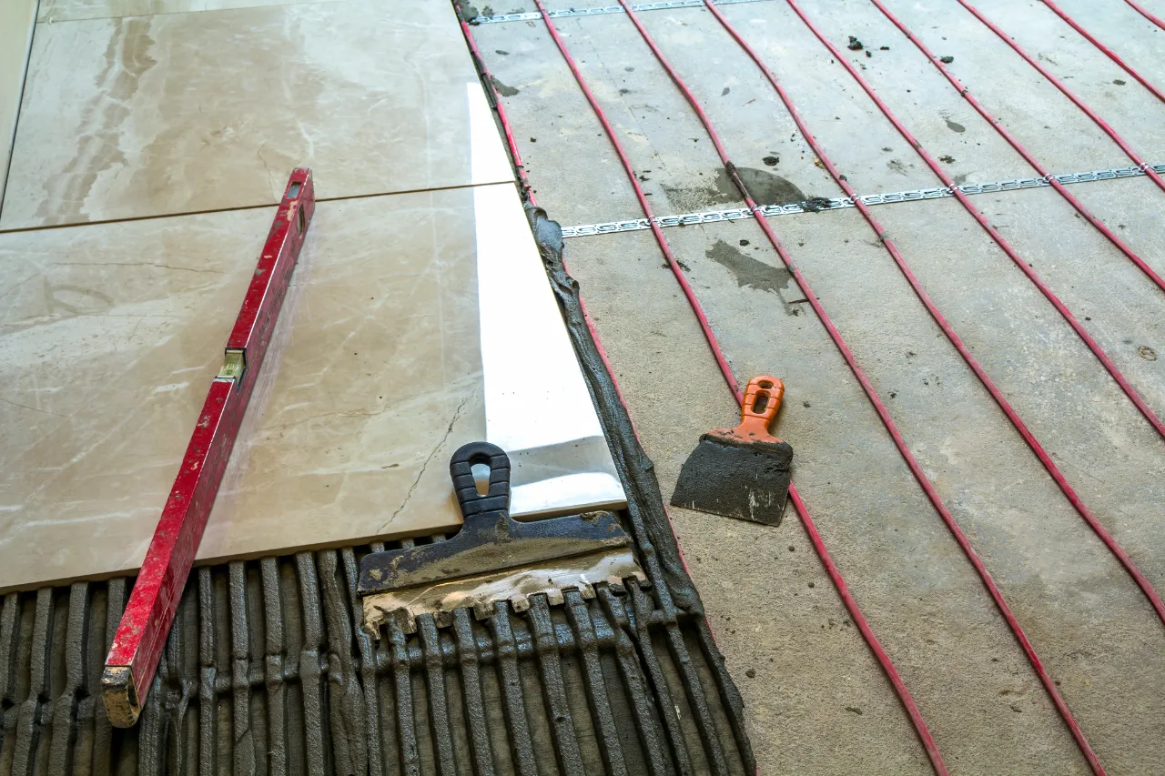 Heated tile floor installation Connecticut
