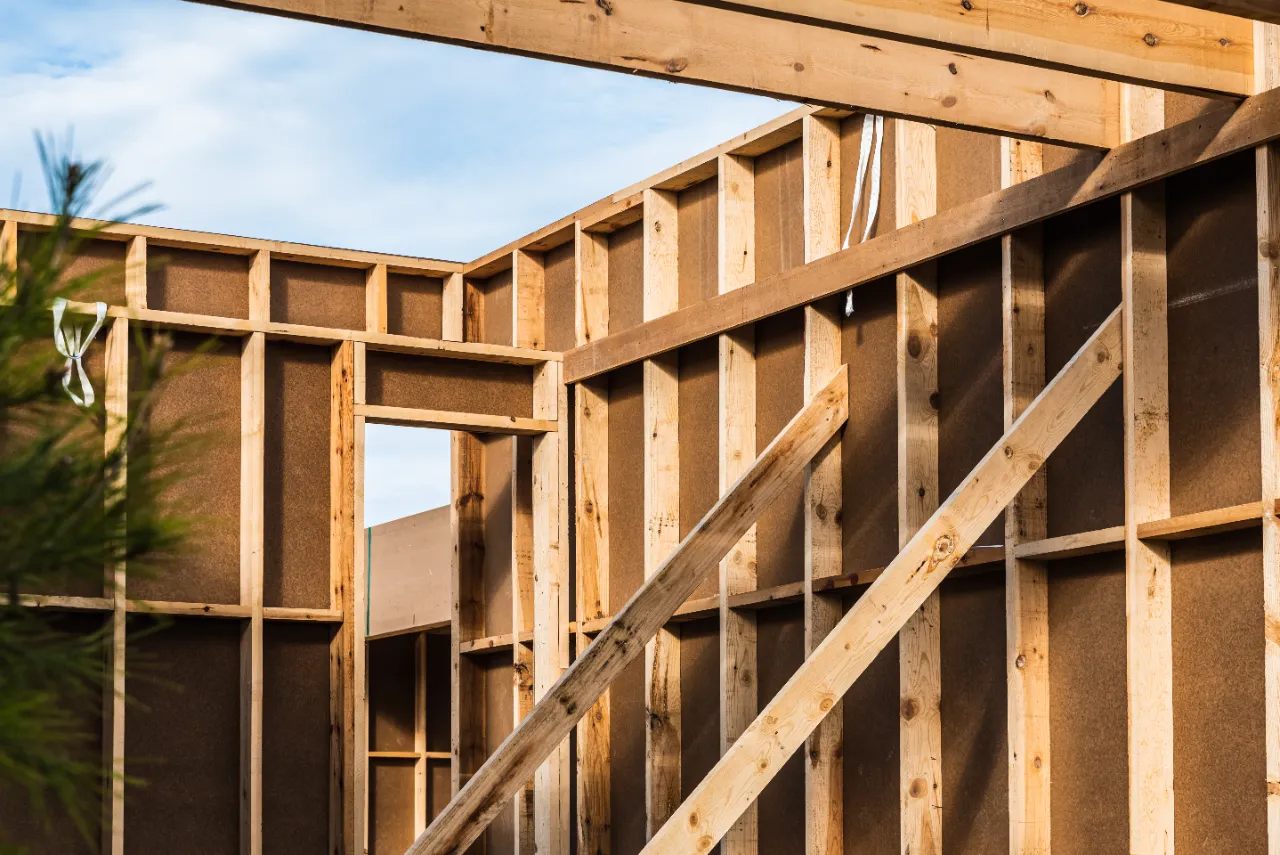 Wall framing Connecticut home addition