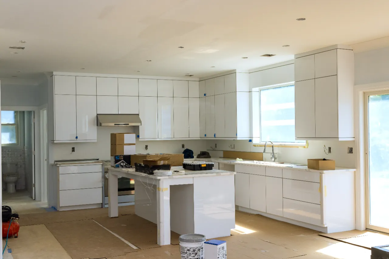 Kitchen interior painting before after Connecticut