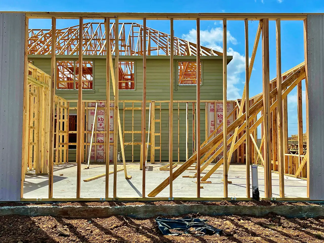 Wall framing Connecticut home addition